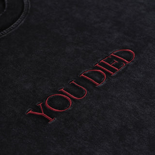 Welcome x Dark Souls - You Died Distressed Tee Vintage Black