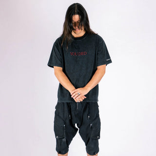 Welcome x Dark Souls - You Died Distressed Tee Vintage Black