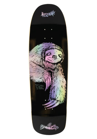 Welcome Skateboards - Sloth on Slappy Slap Black/Prismatic Foil 9.5" Deck