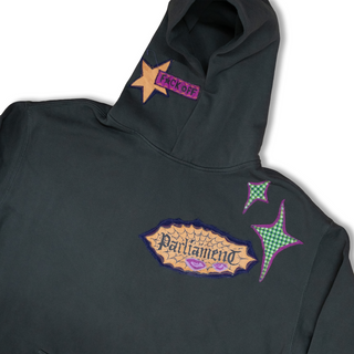 Parliament x Apartment.No8 - "ORANGE WEB" Custom one of one hooded jumper