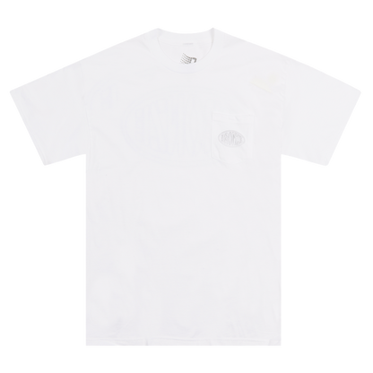 Bronze 56k - Reflective Oval Pocket Tee - White
