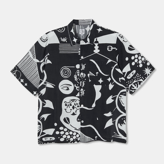 Polar Skate Co.  -  Spiral Shirt (Black / White)