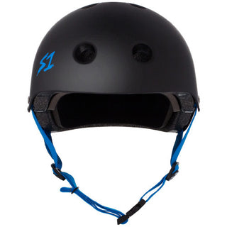 S-One Helmet - Lifer Black Matte/Cyan Straps
