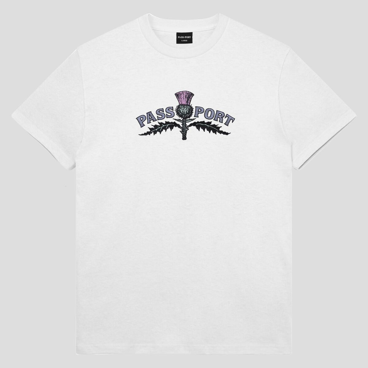 Pass~Port - Thistle Embroidery Tee - White