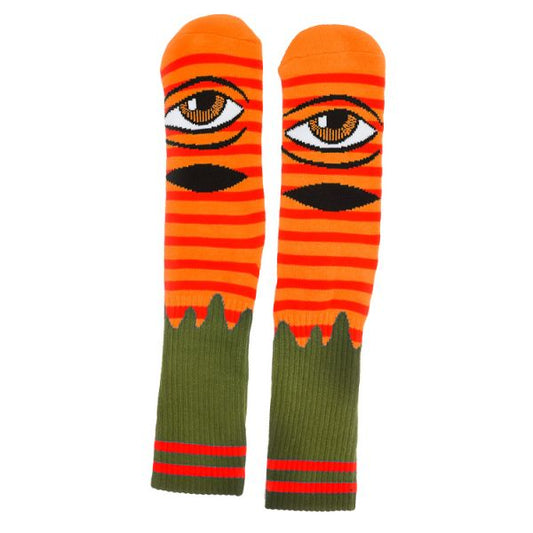 Toy Machine - Sect Eye Stripe Sock - Orange/Army