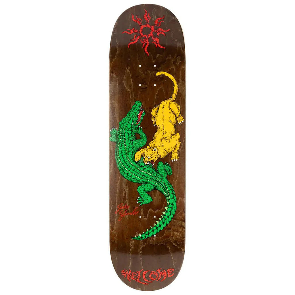Welcome Skateboards - Jake Yanko Swamp Fight Brown Stain Popsicle 8.5"