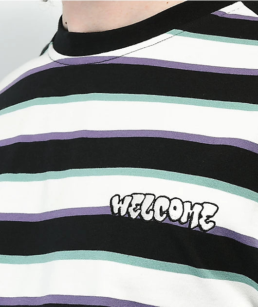 Welcome Skateboards - Cooper Stripe T-Shirt - Bone