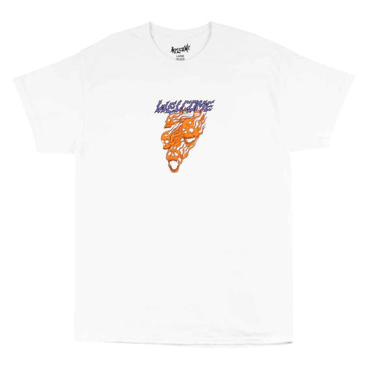 Welcome Skateboards - Flames T-Shirt White