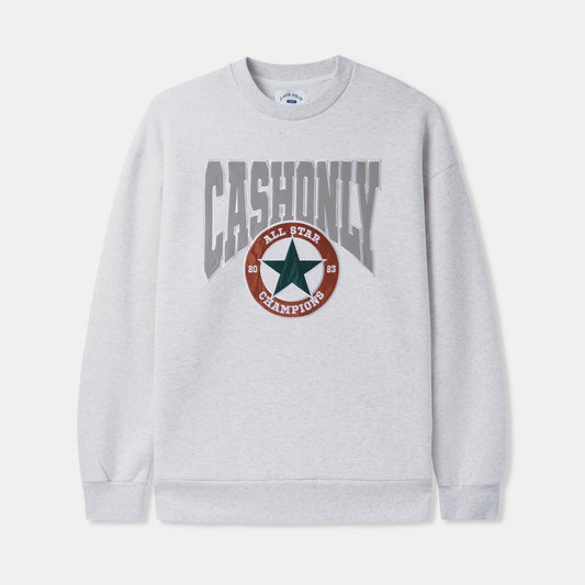 Cash Only - Allstar Applique Crewneck - (Ash Grey) - Parliamentskateshop