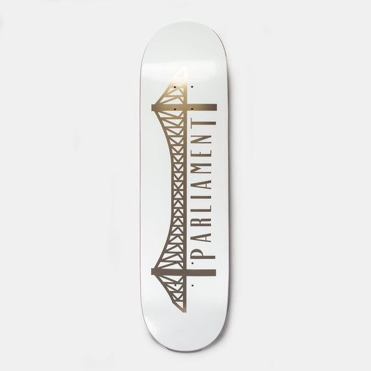 Parliament -Gold Bridge Deck - ( White ) - Parliamentskateshop