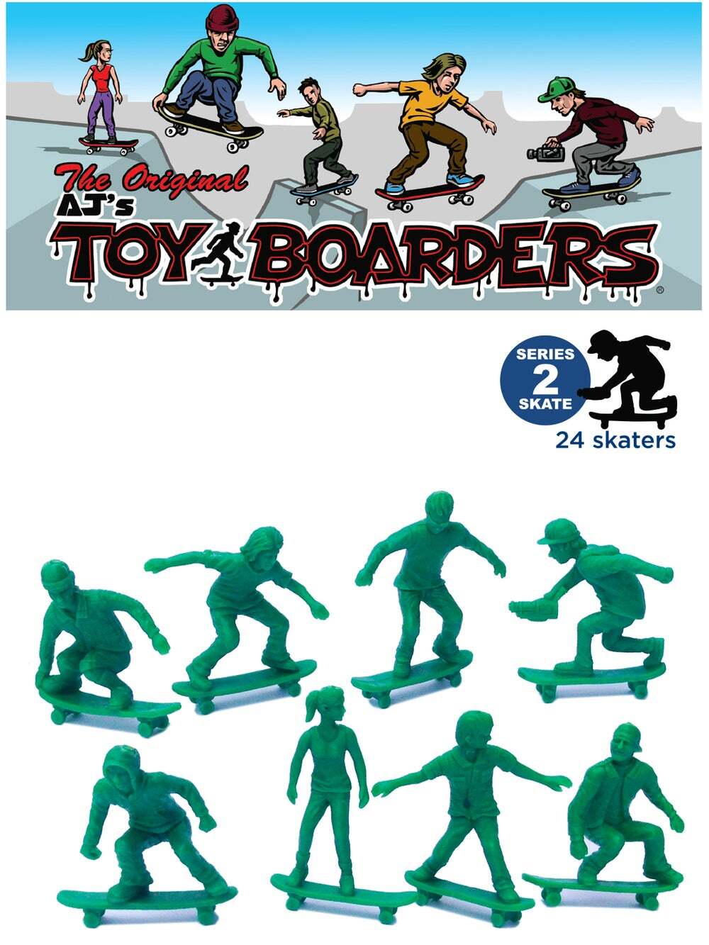 Toyboarders Skate 2 Green 24 pack - Parliamentskateshop