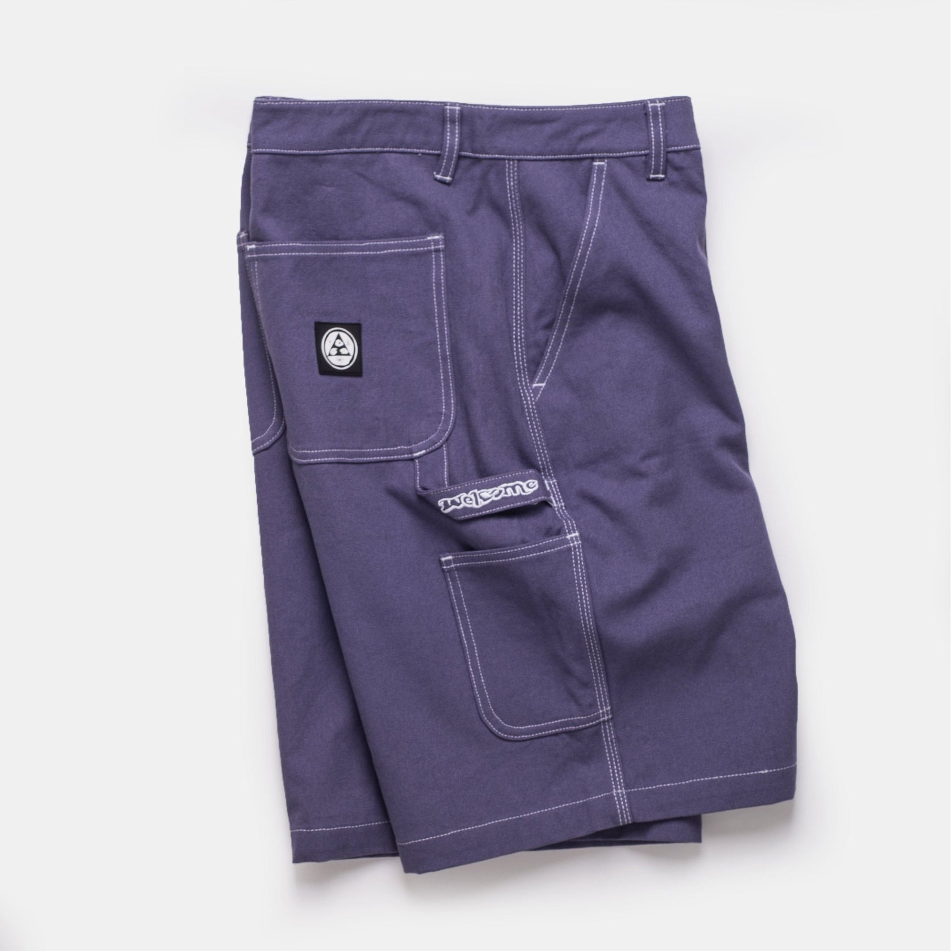 Welcome skateboards - Brace Canvas Carpenter Short (Grape) - Parliamentskateshop
