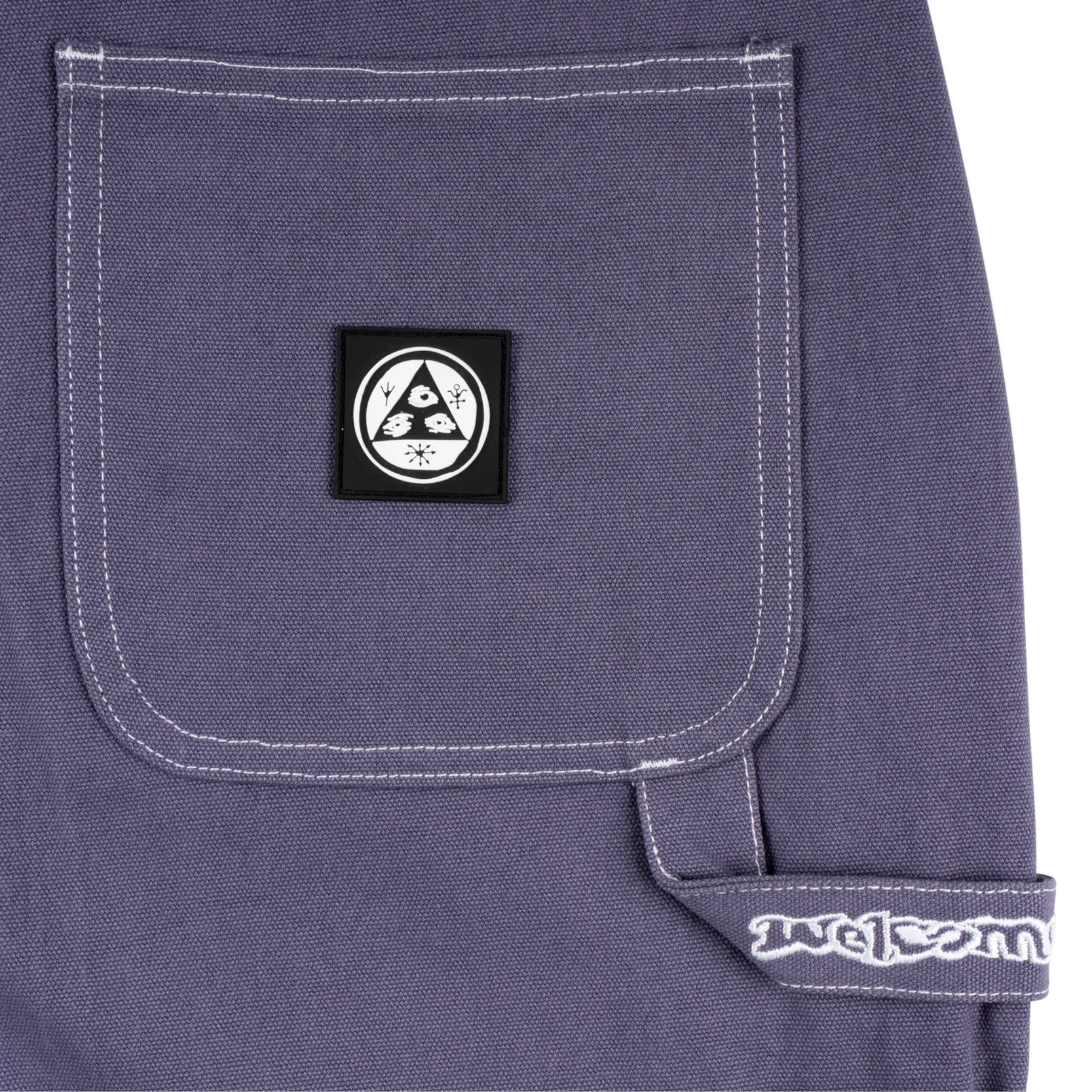 Welcome skateboards - Brace Canvas Carpenter Short (Grape) - Parliamentskateshop