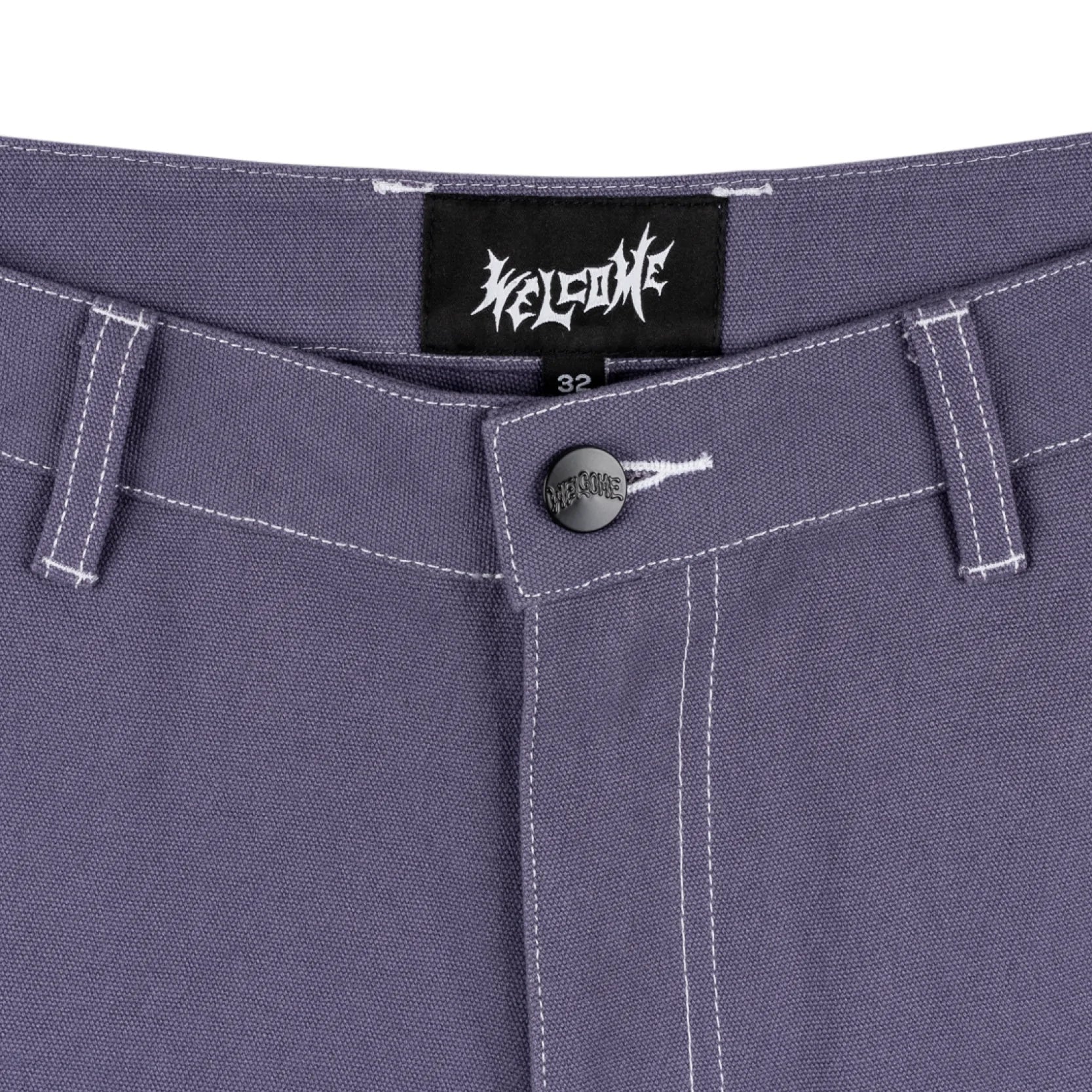 Welcome skateboards - Brace Canvas Carpenter Short (Grape) - Parliamentskateshop
