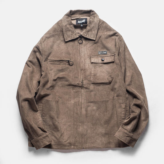 Welcome Skateboards - Hydra Corduroy Zip Jacket (Stone) - Parliamentskateshop