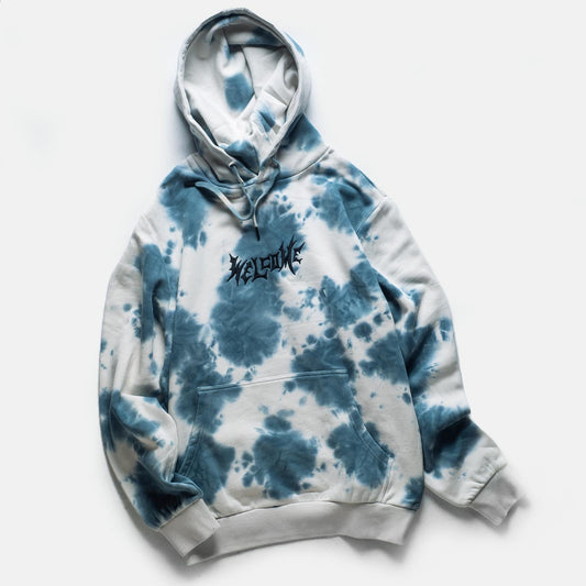 Welcome Skateboards - INKBLOT TIE-DYED HOODIE - BONE/MIST - Parliamentskateshop