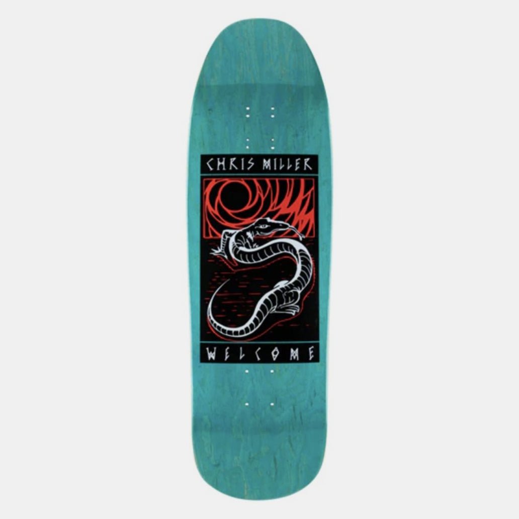 Welcome Skateboards - Miller Lizard On Gaia Teal Stain - 9.6" - Parliamentskateshop