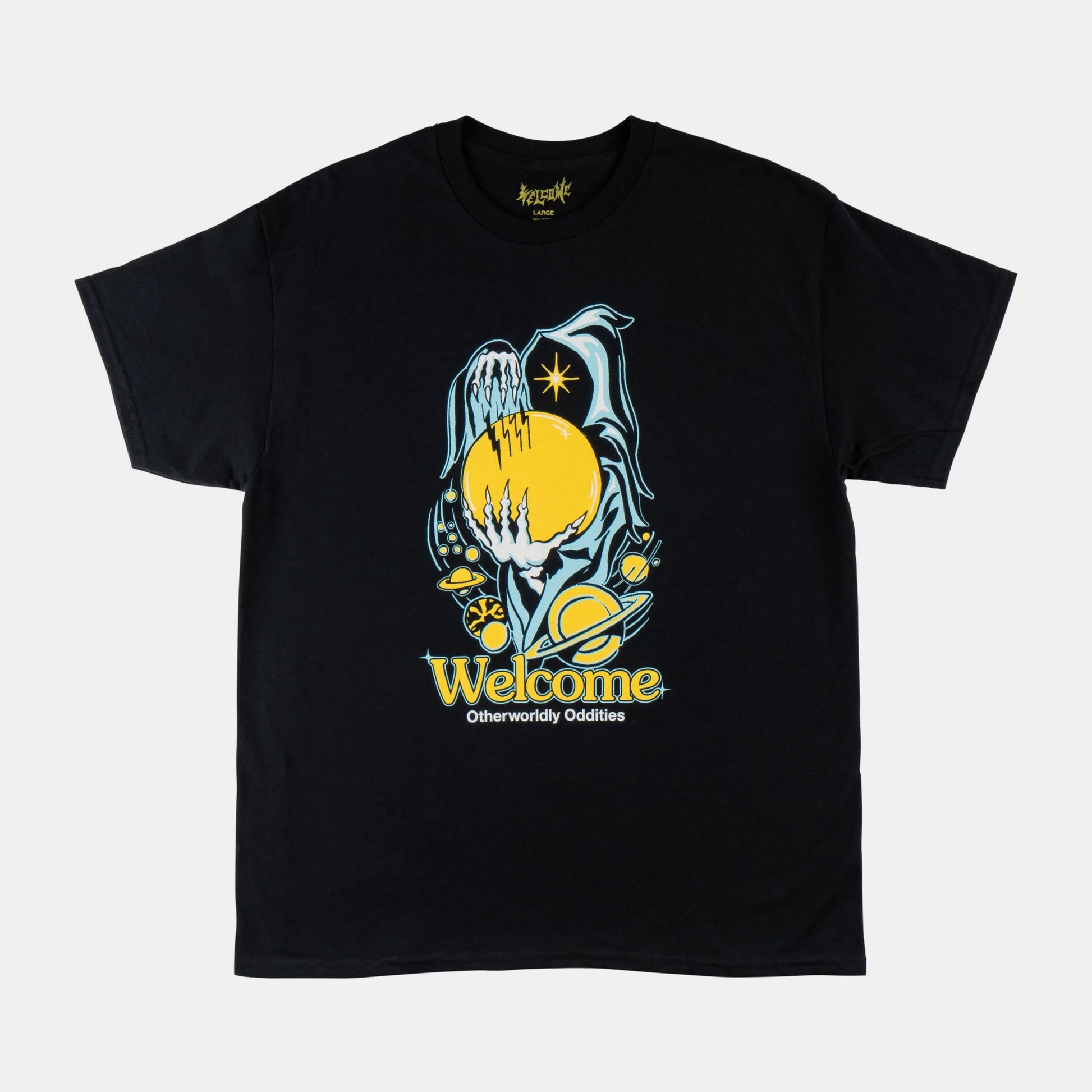 Welcome Skateboards - SPACE WIZARD TEE - Black - Parliamentskateshop