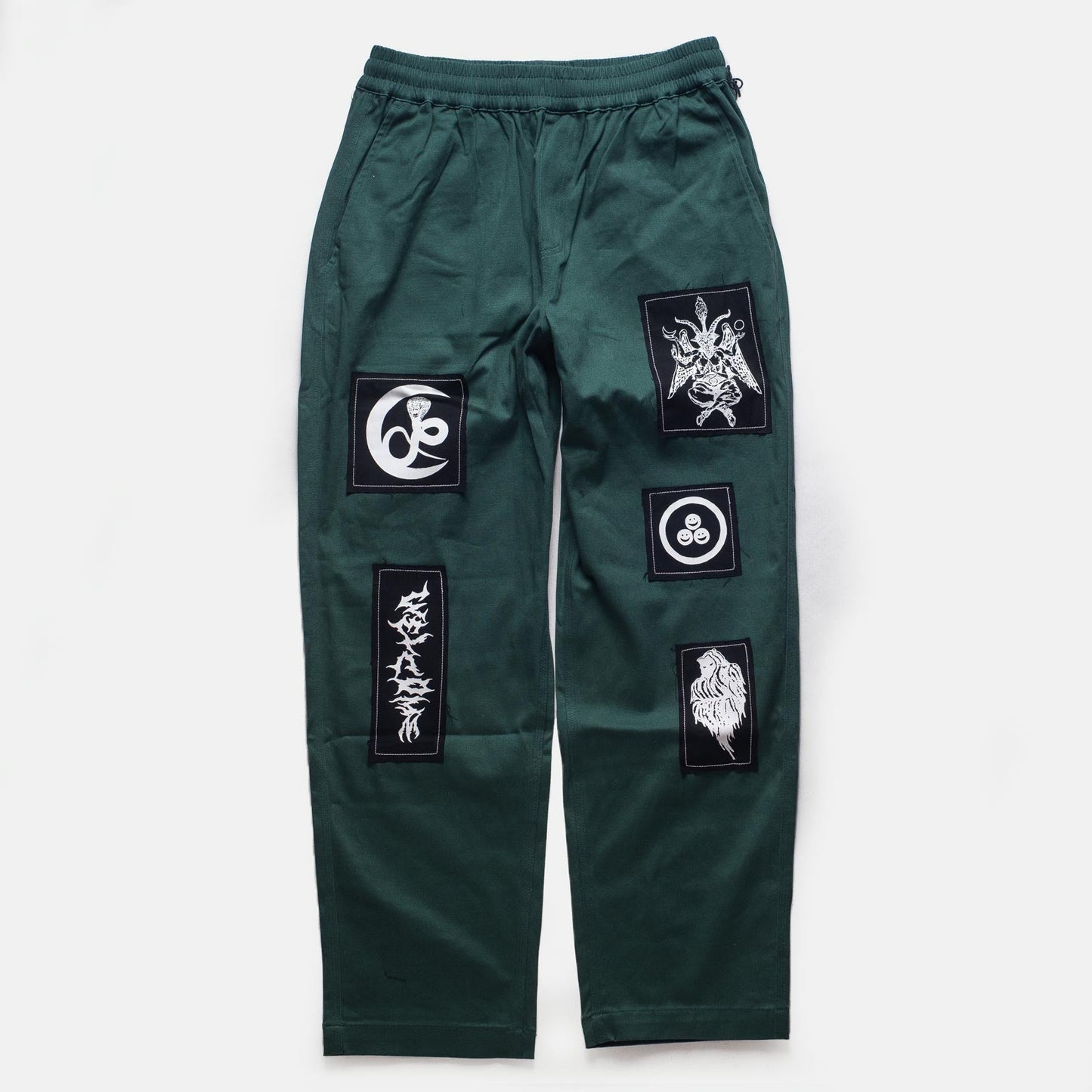 Welcome Skateboards - Volume Twill Elastic Pant W/ Patches - Evergreen - Parliamentskateshop